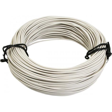 Bobine fil électrique blanc multibrin 9/10 0.75mm² x 50m faisceau (1/2)