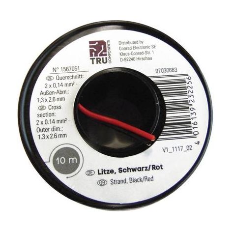 TRU COMPONENTS CAVO PER CABLAGGI 2 X 0.14 MM MARRONE, GIALLO 1567052 50 M