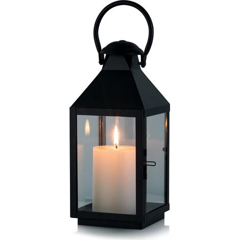 Lanterne suspendue rustique 26 cm, bougeoir décoratif en métal, pour intérieur et extérieur, décoration de table, terrasse et jardin (1/5)