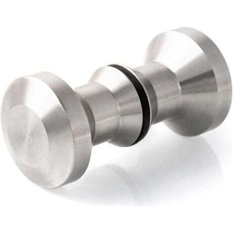 1 paire Bouton de porte, Porte de Douche Poignées pour Salle de Bain, Cuisine, Maison, Bureau, Hôtel, inox (1/4)