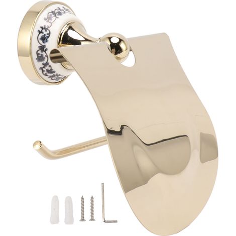 Porte-papier toilette vintage doré, support pour rouleau de papier toilette en acier inoxydable pour salle de bain et cuisine (1/5)