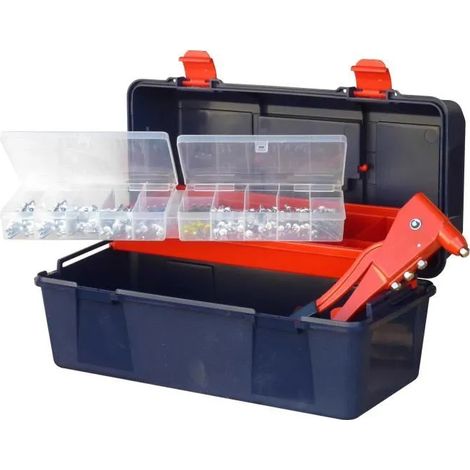 Kit attrezzi rivetti Techman 160 rivetti manici ergonomici (1/2)