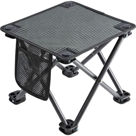 Tabouret Pliable Ultraléger Chaise de Camping Pliante avec Poche en Mesh Multifonctionnelle Pratique Portable pour Plage Jardi (1/4)