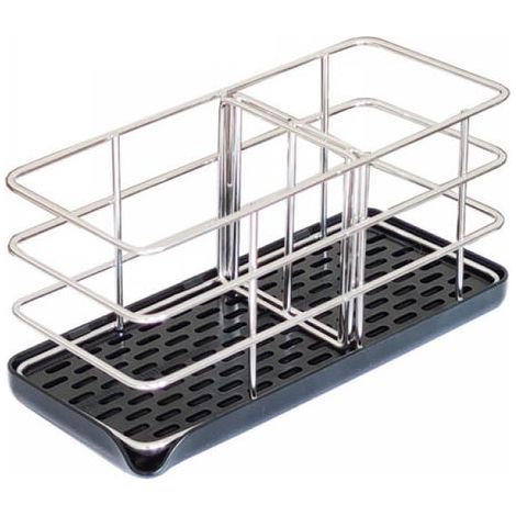 (208.510 cm, noir) évier de cuisine support de rangement en acier inoxydable, support de stockage de savon support d'évier de salle de bain (1/5)