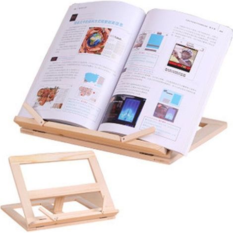 Cadre en bois lecture étagère Support livre lecture serre-livres tablette PC Support support de musique Table en bois dessin (1/4)