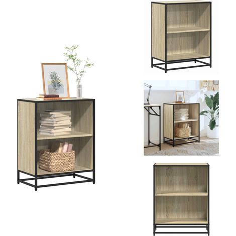 Bibliothèque chêne sonoma 60x35x76 cm bois d'ingénierie - Armoire À Livres - Armoires À Livres - Bibliothèque - Armoire De Rangement (1/5)