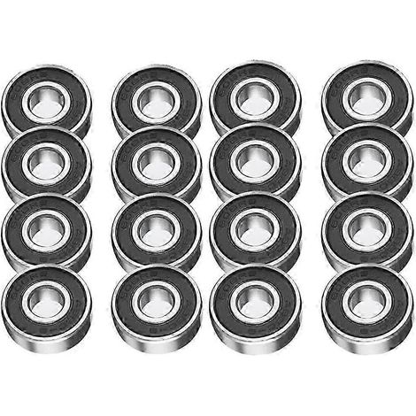 Roulements 608rs haute qualité sans friction ABEC 9 pour skateboards (20 pièces, noir) (1/5)