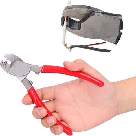 Pince à Câble, Coupe-câble Portable Pince à Isolation en Cuivre et Aluminium pour Câble en Aluminium, Cuivre et de Communication