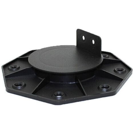 Lot de 10 PLOT RÉGLABLE DE 30 À 60 MM POUR TERRASSE BOIS ET COMPOSITE - Noir (1/5)