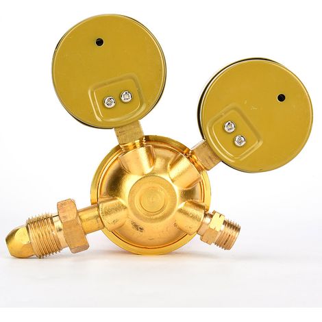 Manomètre à acétylène WX YQE‑03 /60, réducteur de pression pour chalumeau à gaz, kit de soudage et de découpe G5/8 CGA580 (1/3)