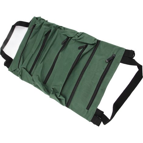Wasserdichte, aufrollbare Werkzeugtasche aus Oxford-Gewebe, multifunktionale Schlüsseltasche mit 5 Reißverschlusstaschen (1/5)