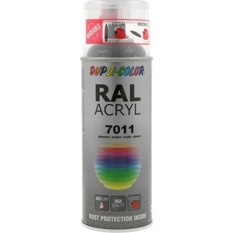 PEINTURE ACRYL RAL7011 GRIS PLATINE FONTE 400ML DUPLI COLOR