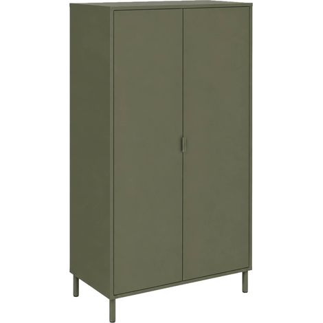 sweeek - Garderobe mit Holzdekor und Metall 2 Regale und 1 Kleiderstange (1/5)