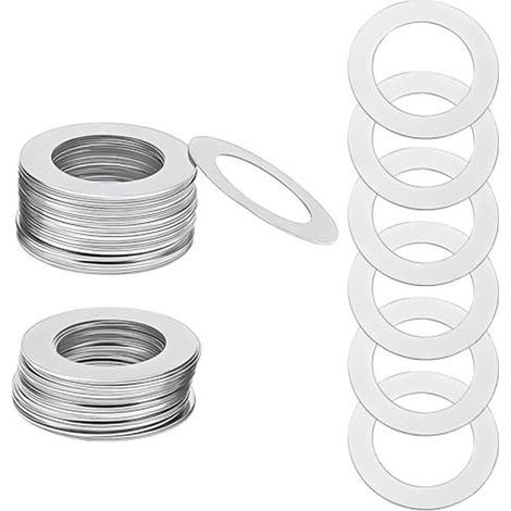 Rondelle piatte, 50 pezzi, M8 x 14 x 0,2 mm, per viti e dadi - Acciaio inox (1/5)