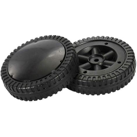 Roues universelles de 15 cm pour barbecues KF - Lot de 2 pneus noirs compatibles avec les appareils de cuisson extérieurs WHBYV (1/4)