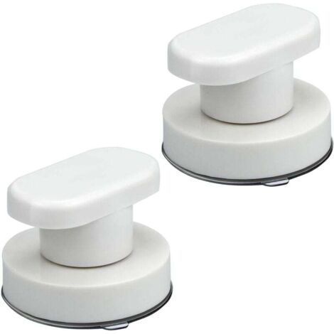 2 Pack Suction Cup Handle for Toilet Lid, Door Handle, Drawer Handle with Powerful Suction Cup for Glass Door, Glass Mirror for Bathroom (1/4)