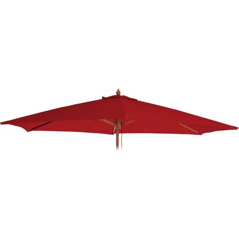 [NEUWERTIG] Ersatz-Bezug für Sonnenschirm Lissabon, Sonnenschirmbezug Ersatzbezug, Ø 3m Polyester 6 Streben bordeaux