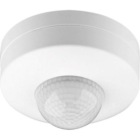 Détecteur de mouvement infrarouge d'intérieur, montage en saillie au plafond, capteur PIR 3 canaux, angle de détection 360°, portée 6 m, IP20, blanc, compatible avec les plafonniers LED (1/5)