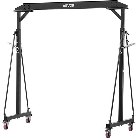 Déplacement facile avec roulettes verrouillables, portique d'atelier 2200 lbs, hauteur 95,7-142,9 in, usine ou garage (1/5)