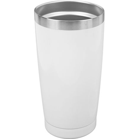 Mug isotherme en acier inoxydable de 590 ml (20 oz) - Bouteille d'eau isotherme en acier inoxydable blanc (1/5)