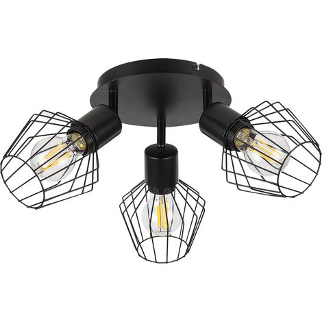 Foco de techo negro E27 3x40W Belano 3536 Rabalux (1/4)