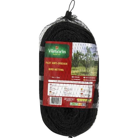 Vilmorin – Filet anti-oiseaux et insectes 5m x 10m – Polyéthylène haute résistance – Protection optimale pour potagers et vergers – Résistant aux UV (1/2)