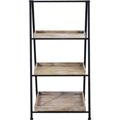 LEVELY - libreria industrial in legno e acciaio (1/4)