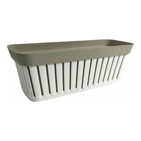Balconetta Linea Kreta 50 Bianco/Tortora Chiaro ECOPLAST (1/2)