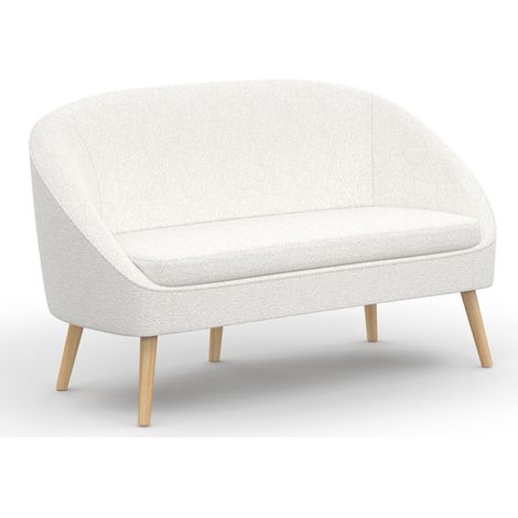 Banksofa SONIA aus weißem Bouclé-Stoff