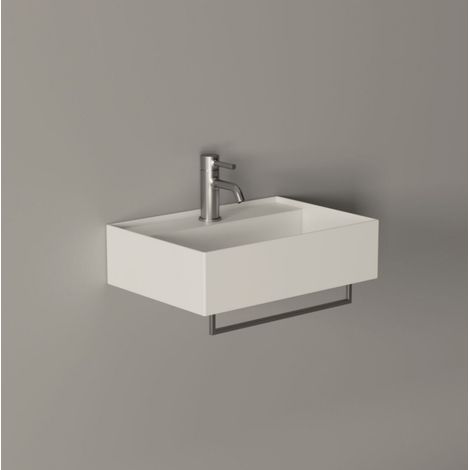 Lavabo, vasque Hide 50x35cm (rectangle)   Bleu mat Sans Bonde Sans Siphon (1/5)