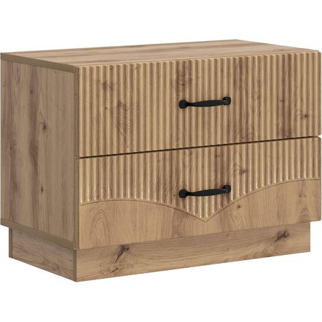 vidaXL  Bedside Cabinet  Artisan Oak 62 x 34.5 x 44.5 cm Engineered Wood