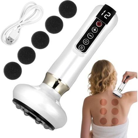 Appareil de massage amincissant portatif - kit de ventouses, pour la massothérapie, machine à ventouses, 12 modes d'aspiration, masseur anti-cellulite sans fil rechargeable. (1/5)