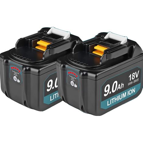 Batterie de remplacement, capacité 9Ah, tension 18V, 2 PCS 9Ah Batterie (1/2)