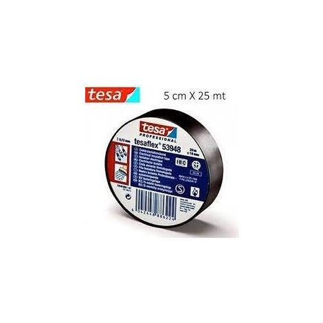CINTA AISLANTE HOMOLOGADA NEGRA 25MX50MM - TESA TAPE