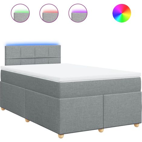 Maison Exclusive - Cama box spring con colchón tela gris claro 12 (1/5)