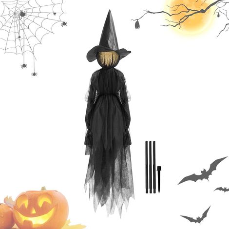 Witch Decor Leuchte Gartenhexe gruselige Gartenverzierung