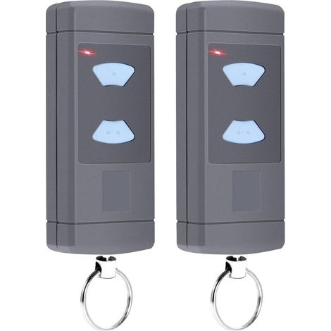 Lot de 2 émetteurs manuels pour porte de garage HSE2-868, HSM4-868, HS4-868, compatible avec Blue Buttons 868.3MHz Télécommande de garage, 2 canaux (1/5)