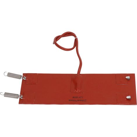Tapis chauffant en silicone 80W 250x90mm 12V imperméable isolant pour véhicules poids lourds tracteurs engins chantier (1/5)