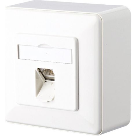 Metz Connect E-DAT C6A 1 Port AP reinweiß 130C370002-I (1/5)
