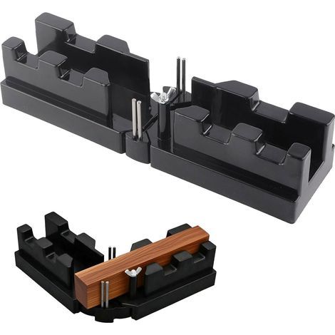 Outils de Menuiserie à Onglets, Mesureur D'angle à Onglet 2 en 1 pour Mesurer et Scier de 85 à 180°, Boîte à Onglets et Coupe D'sngle pour la Pose de Canalisations, la Menuiserie (1/5)