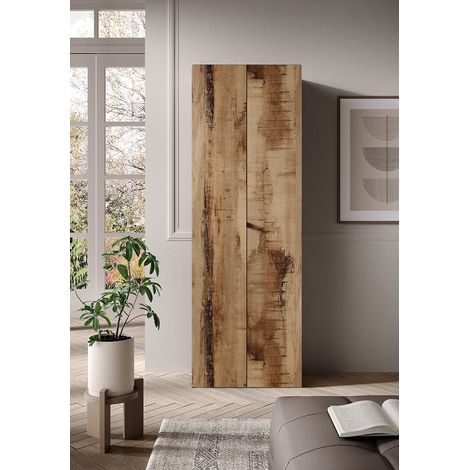 Armoire de bureau moderne H 184 cm noir mat/pero Loucia