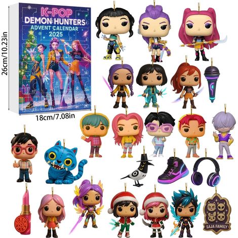 Calendrier De Lavent - 24 Sachets Avec Figurines À Accrocher - Thème Fantaisie Sombre - Décoration De Noël - Cadeau Pour Adultes Et Ados - Lot De 24 Pièces
