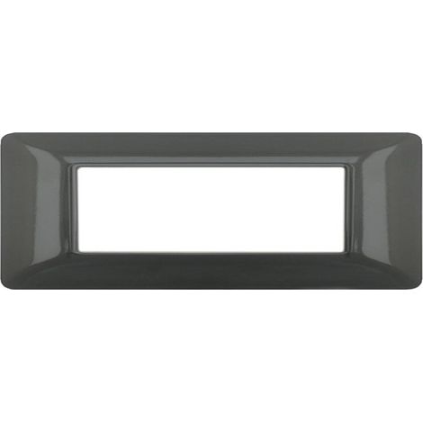 Placchetta per interruttore a 7 posti grigio scuro cassetta 507 compatibile con btcino matix supporto cover (1/2)