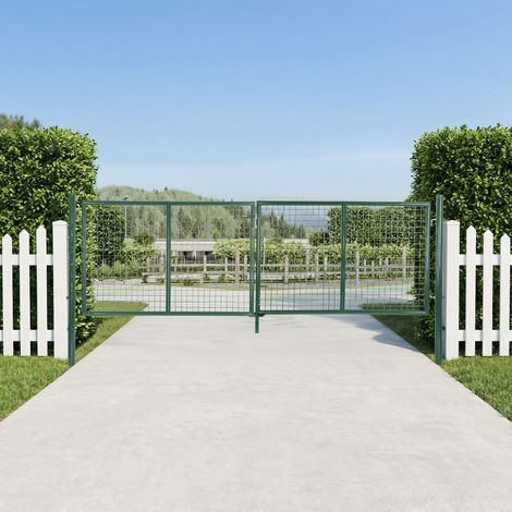Portillon de Jardin, Portail de Clôture, Porte de Jardin, avec Serrure et 3 Clés, Vert (1/5)