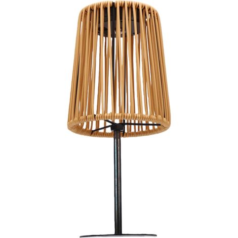 XUMIUZIY Lampe de Bureau Abat-jour en Rotin (1/5)
