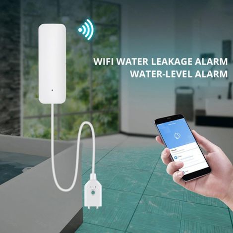 Capteur De Fuite D Eau Wifi - Detection De Niveau D Eau Et Alarme De Depassement - Pour Maison Bureau Garage Laboratoire - 1 Unite (1/5)
