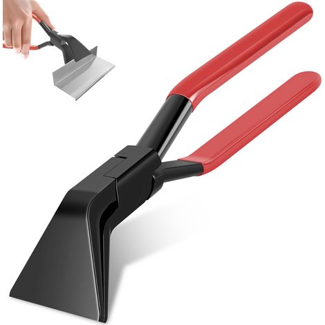 Pince Pliante 45 Degrés avec Poignée Antidérapante, Pince à Plier la Tôle Largeur 60 mm, Outil de Pliage Multiprise, Pinces Border de Couvreur pour Plombiers Plier et Lisser Travail des Métaux (Rouge) (1/5)