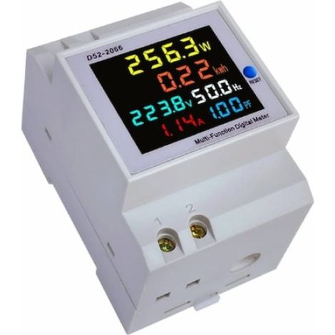 Fonction de mémorisation de l'énergie et de réinitialisation des données, compteur d'énergie numérique 6 en 1 pour une surveillance complète, compteur de consommation électrique avec puce haute précis (1/5)