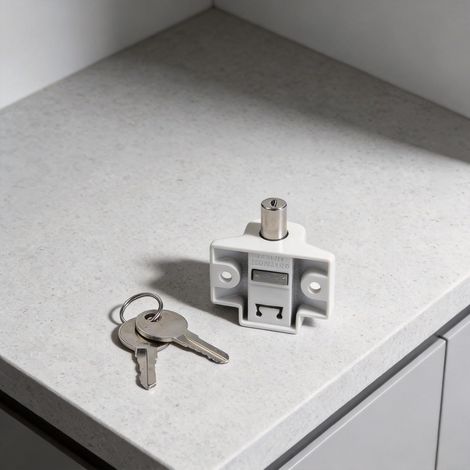 Lot de 2 serrures de porte coulissante en UPVC (1/5)