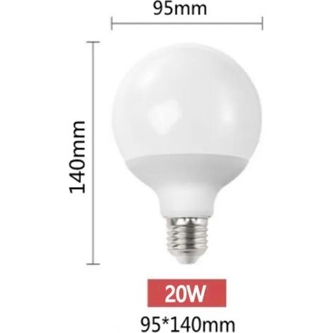 Ampoule LED E27 (Blanc froid G120 30W) à économie d'énergie (1/5)